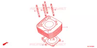CYLINDRE pour Honda XRE 300 ABS 4LA de 2011