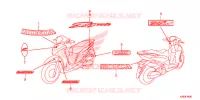 AUTOCOLLANTS pour Honda SH MODE 125 de 2016