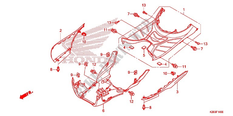 MARCHE PIEDS pour Honda SH MODE 125 FSH de 2014