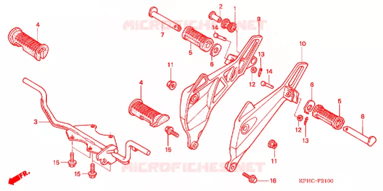 REPOSE PIED Honda SCOOTER 125 INNOVA 2004  ANF125MSH4