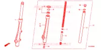FOURCHE pour Honda INNOVA 125 de 2008