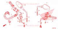COMMODO   CABLE   RETROVISEUR pour Honda CB 1000 R WHITE de 2013