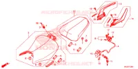 SELLE   POIGNEE ARRIERE pour Honda CB 500 F de 2014