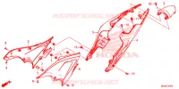 COUVERCLES LATERAUX   ARRIERES pour Honda CB 500 F BLANCHE de 2013