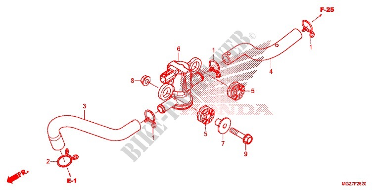 ELECTROVANNE D'INJECTION D'AIR pour Honda CB 500 X ABS de 2013