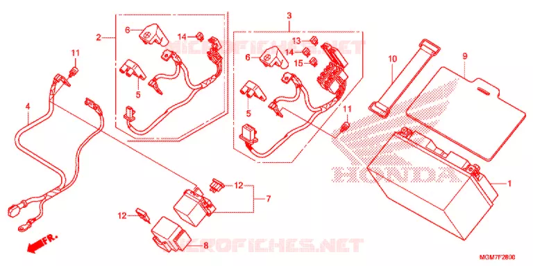 BATTERIE Honda MOTO 600 HORNET 2013  CB600FD