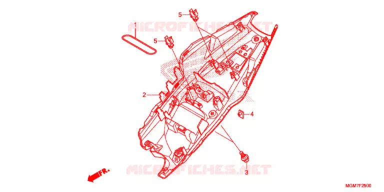 GARDE-BOUE ARRIERE Honda MOTO 600 HORNET 2013  CB600FD