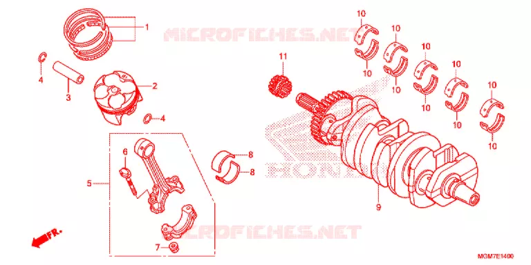 VILEBREQUIN - PISTON Honda MOTO 600 HORNET 2013  CB600FD