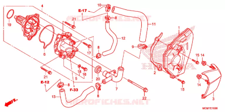 Ampoule Thermostat Pour Pompe à Eau - Référence 02.7822 - Pour Honda CB 600 F Hornet S (années 2000-2002)