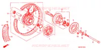 ROUE ARRIERE (RAYON/FREIN A TAMBOUR) pour Honda CB 150 UNICORN de 2007