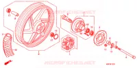 ROUE ARRIERE (MOULURE/FREIN A TAMBOUR) pour Honda CBF 150 PREMIUM, Logo en alto relieve en el tanque de 2009