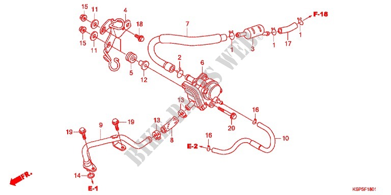 FILTRE A AIR   SOUPAPE D'AIR pour Honda CB 150 INVICTA, ROJO, PERLA NEGRO de 2012