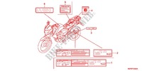 ETIQUETTE DE PRECAUTIONS pour Honda CB 150 INVICTA, NEGRO de 2012