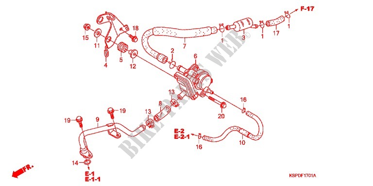 FILTRE A AIR   SOUPAPE D'AIR pour Honda CB 150 UNICORN DAZZLER de 2012