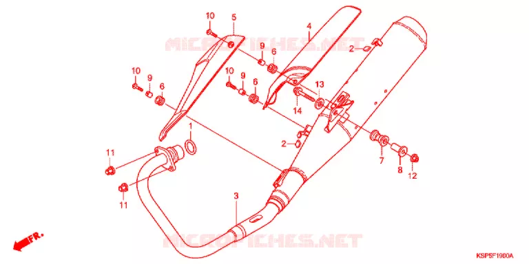 SILENCIEUX D'ECHAPPEMENT Honda MOTO 150 CBF 2012  CBF150MC