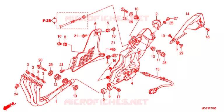 SILENCIEUX D'ECHAPPEMENT (CBR1000RRC/D/RAC/D) Honda MOTO 1000 CBR 2013  CBR1000RAD