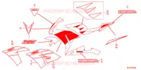 AUTOCOLLANTS (CBR1000RRD/E/RAD/E) PATRON TRICOLORE pour Honda CBR 1000 RR TRICOLOR de 2013