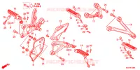 REPOSE PIED pour Honda CBR 1000 RR TRICOLOR de 2013