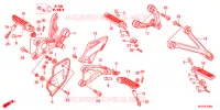REPOSE PIED pour Honda CBR 1000 RR FIREBLADE TRICOLORE de 2013