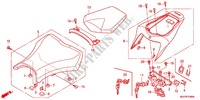 SELLE (CBR1000RR/RA) pour Honda CBR 1000 RR FIREBLADE TRICOLORE de 2013