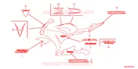 AUTOCOLLANTS (CBR1000RRD/E/RAD/E) pour Honda CBR 1000 RR FIREBLADE BLACK de 2013