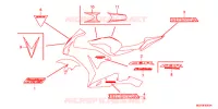 AUTOCOLLANTS (CBR1000RRD/E/RAD/E) pour Honda CBR 1000 RR FIREBLADE BLACK de 2013