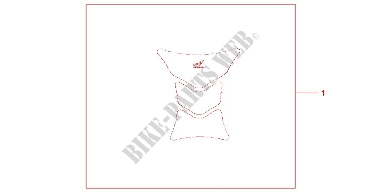 PROTECTION DE RESERVOIR pour Honda CBR 1000 RR FIREBLADE RED de 2012