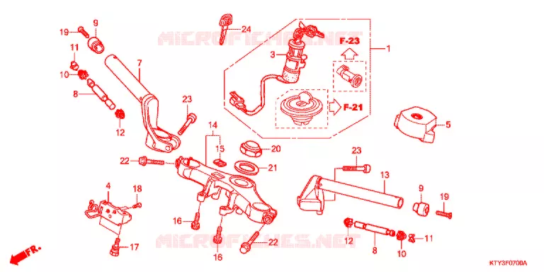 GUIDON - TE DE FOURCHE Honda MOTO 125 CBR 2012  CBR125RTC