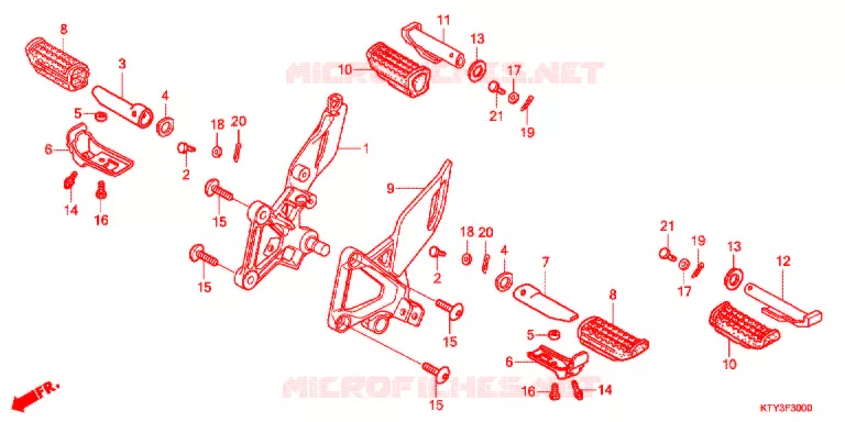 REPOSE PIED Honda MOTO 125 CBR 2012  CBR125RTC