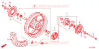 ROUE ARRIERE pour Honda CBR 125 WHITE de 2012