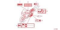 ETIQUETTE DE PRECAUTIONS pour Honda CBR 250 R ABS NOIRE de 2013