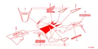 AUTOCOLLANTS (CBR250RD/RAD 3F,3RU,4E,5ED) pour Honda CBR 250 R WHITE de 2013
