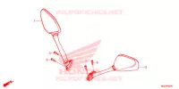 RETROVISEUR pour Honda CBR 500 R ABS TRI COLOUR de 2013