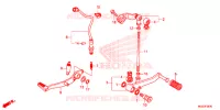 PEDALE pour Honda CBR 500 R ABS BLANCHE de 2013