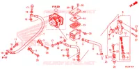 MAITRE CYLINDRE DE FREIN ARRIERE (ABS) pour Honda CBR 500 R ABS WHITE de 2013