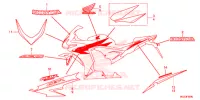 AUTOCOLLANTS (CBR500RD/RAD) (CBR500RE/RAE CH) pour Honda CBR 500 R ABS WHITE de 2013