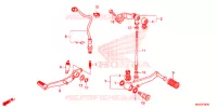 PEDALE pour Honda CBR 500 R ABS NOIRE OU ARGENT de 2013