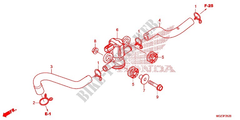 ELECTROVANNE D'INJECTION D'AIR pour Honda CBR 500 R ABS WHITE de 2014
