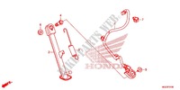 BEQUILLE pour Honda CBR 500 R ABS HRC TRICOLOR de 2014