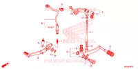 PEDALE pour Honda CBR 500 R ABS HRC TRICOLOR de 2014
