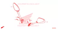 RETROVISEUR pour Honda CBR 500 R ABS HRC TRICOLOR de 2014
