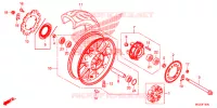 ROUE ARRIERE pour Honda CBR 500 R ABS HRC TRICOLOR de 2014
