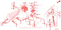 MAITRE CYLINDRE DE FREIN ARRIERE (ABS) pour Honda CBR 500 R ABS BLANCHE de 2014
