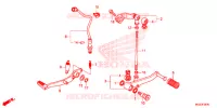 PEDALE pour Honda CBR 500 R ABS BLANCHE de 2014