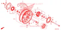 ROUE ARRIERE pour Honda CBR 500 R ABS BLANCHE de 2014