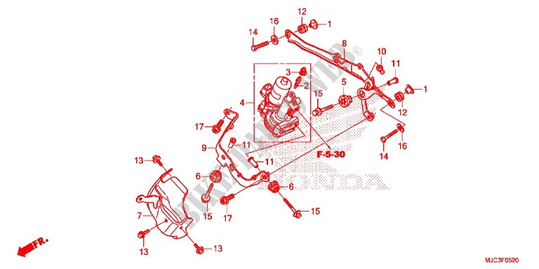 BOITIER ABS AVANT (CBR600RA) pour Honda CBR 600 R ABS REPSOL de 2013