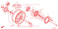 ROUE ARRIERE pour Honda CBR 600 RR ABS NOIRE de 2013