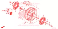 ROUE AVANT pour Honda CBR 600 RR HRC TRICOLOR de 2013