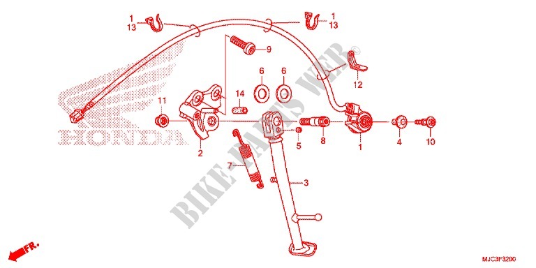 BEQUILLE pour Honda CBR 600 RR REPSOL de 2013