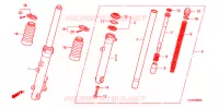 FOURCHE pour Honda GR 125 de 2011